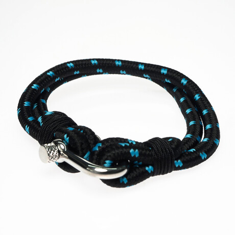 Jean Claude Jewelry // Nylon Rope Adjustable Bracelet + Stainless Steel Closure // Multicolor