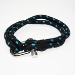 Jean Claude Jewelry // Nylon Rope Adjustable Bracelet + Stainless Steel ...