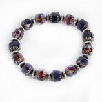 Jean Claude Jewelry // Bohemian Crystals Beads Stretch Bracelet // Multicolor