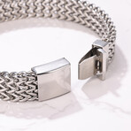 Dell Arte // Stainless Steel Chain Bracelet with Stainless Steel Closure // Silver