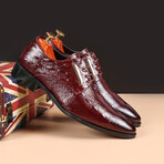 Oxford Men Dress Shoes //  Textured // Burgundy (Euro: 42)