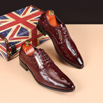 Oxford Men Dress Shoes //  Textured // Burgundy (Euro: 42)