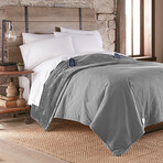 Ultra Velvet Microflannel Electric Blankets // Smoke (Full // 72x90)
