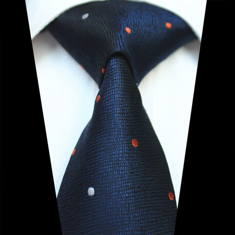 Silk Neck Tie // Blue Dots