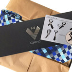 Silk Neck Tie // Blue + Black Check