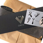 Silk Neck Tie // Black + Champagne