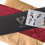 Silk Neck Tie // Burgundy Paisley