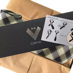 Silk Neck Tie // Olive + Khaki Check