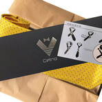 Silk Neck Tie // Metallic Yellow + Purple