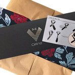 Silk Neck Tie // Black + Red Floral