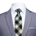 Silk Neck Tie // Olive + Khaki Check
