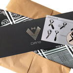 Silk Neck Tie // Black + White Paisley