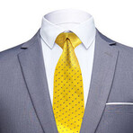 Silk Neck Tie // Metallic Yellow + Purple
