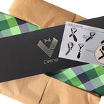 Silk Neck Tie // Green Check