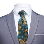 Silk Neck Tie // Multicolor Paisley