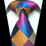 Silk Neck Tie // Colorful Check
