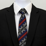 Silk Neck Tie // Blue + Red Floral
