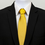 Silk Neck Tie // Metallic Yellow + Purple