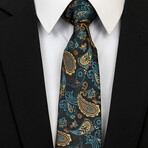 Silk Neck Tie // Multicolor Paisley