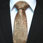 Silk Neck Tie // Gold Floral