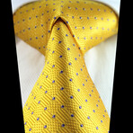 Silk Neck Tie // Metallic Yellow + Purple