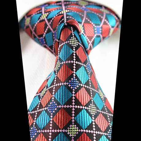 Silk Neck Tie // Multicolor Check