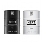 Neft Vodka White Barrel Oil Can 1L + Neft Vodka Black Barrel Oil Can 1L // Set of 2