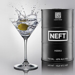 Neft Vodka Black Barrel Oil Can 750 ml + 100 ml // Set of 2