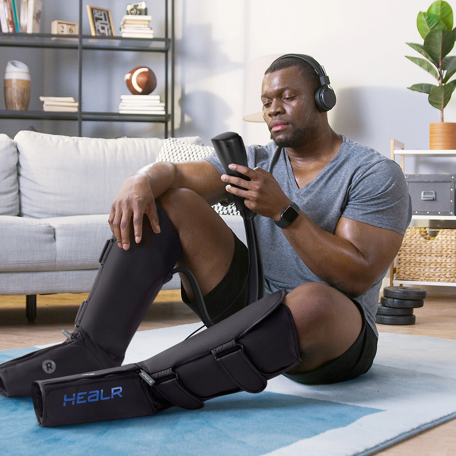 Reathlete HEALR Triple Therapy Leg Massager with Compression, Heat, & Cold  