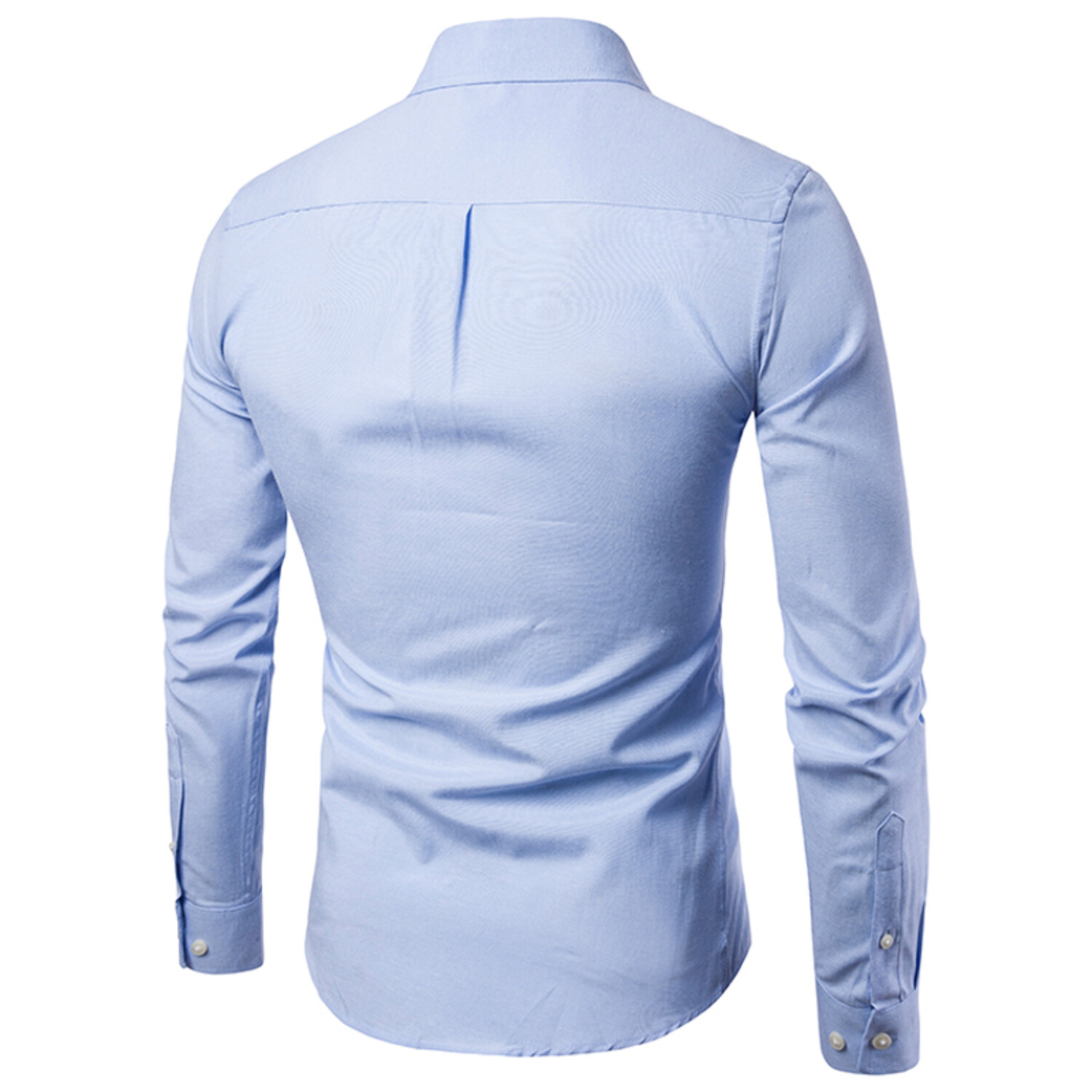 Solid Long Sleeve Button Down Shirt // Sky Blue (XS) - Vico Moretti ...