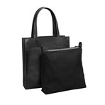 Sade Leather Tote Bag // Black