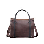 Stacks Leather Briefcase // Coffee