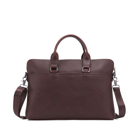 Ares Leather Laptop Bag // Coffee