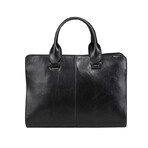 Uptown Leather Briefcase // Black