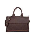 Lamier Leather Laptop Bag // Coffee