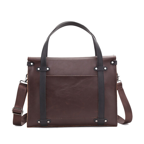 Stacks Leather Briefcase // Coffee