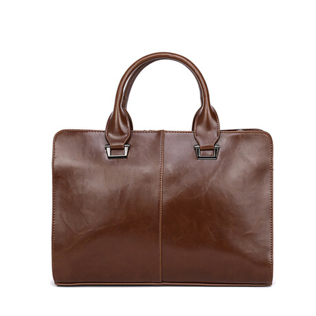 Uptown Leather Briefcase // Coffee