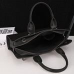 Uptown Leather Briefcase // Black