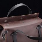 Stacks Leather Briefcase // Coffee