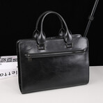 Uptown Leather Briefcase // Black