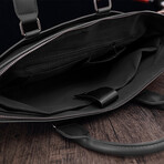 Ares Leather Laptop Bag // Black