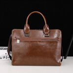Uptown Leather Briefcase // Coffee