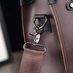 Stacks Leather Briefcase // Coffee