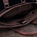 Ares Leather Laptop Bag // Coffee