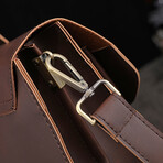 Lamier Leather Laptop Bag // Coffee