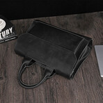 Lamier Leather Laptop Bag // Black