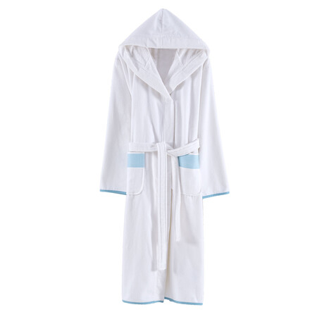 Brooks Brothers Ottoman Rolls Bathrobe // Sea Glass