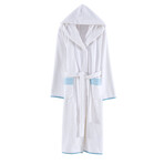 Brooks Brothers Ottoman Rolls Bathrobe // Sea Glass