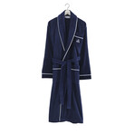 Brooks Brothers Waffle Terry Bathrobe // Navy
