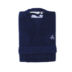 Brooks Brothers Nautical Blanket Stripe Bathrobe // Navy